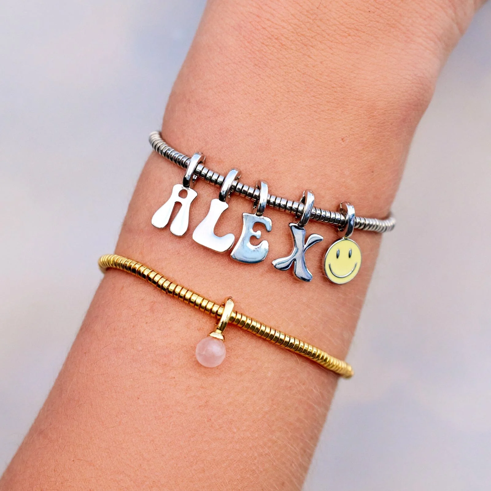 Harper Disc Bead Stretch Bracelet - Image 9