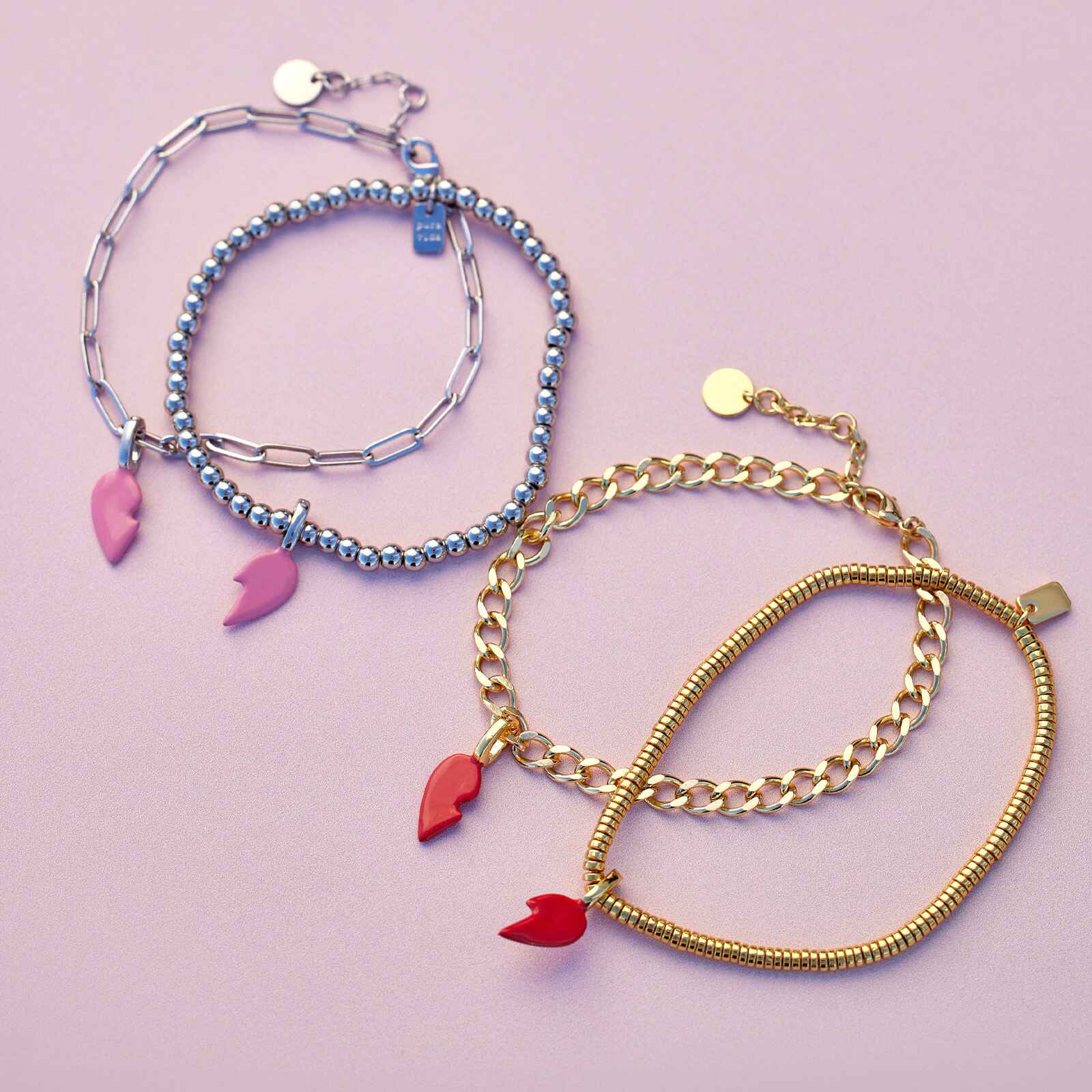 Harper Enamel BFF Heart Charm Set - Image 4