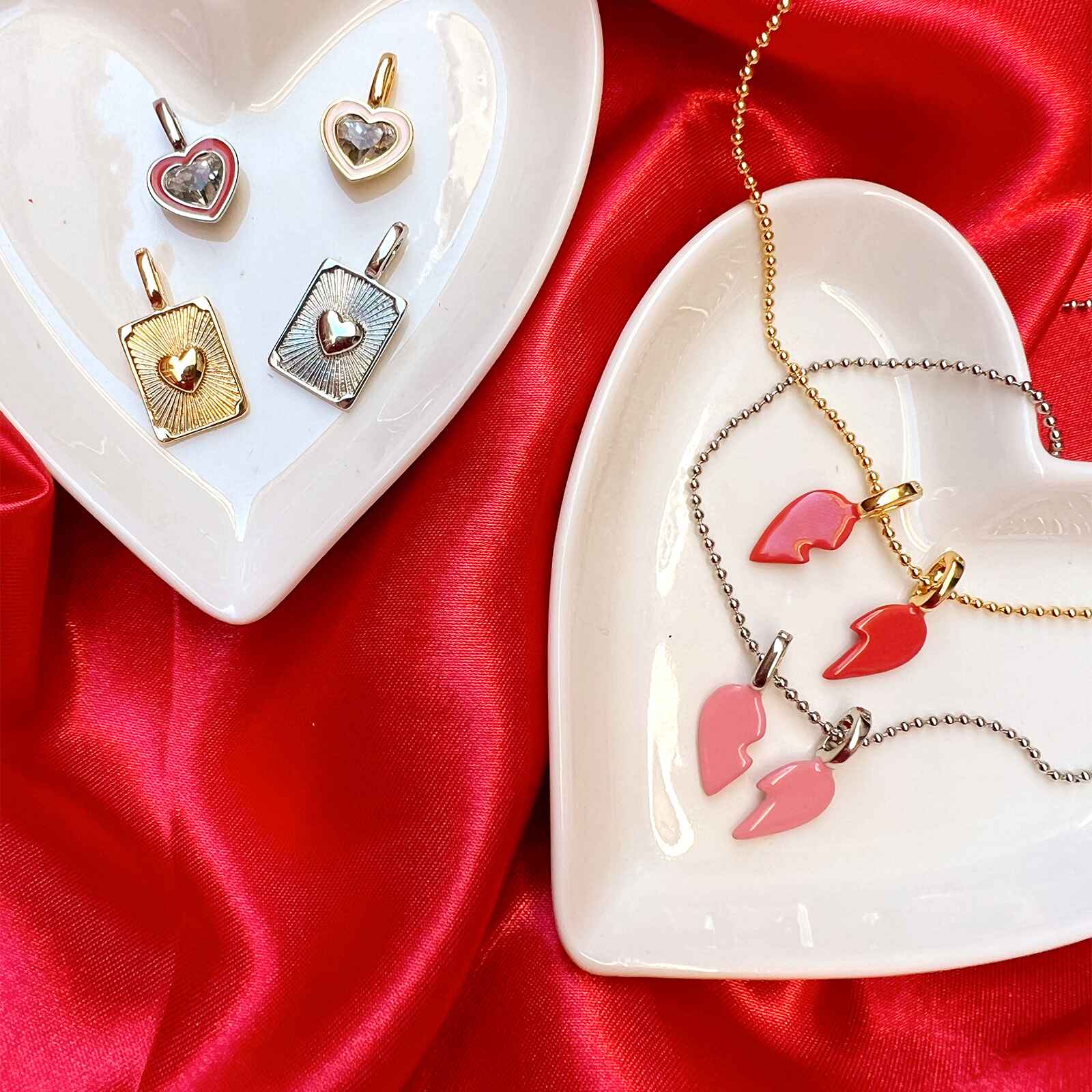 Harper Enamel BFF Heart Charm Set - Image 8