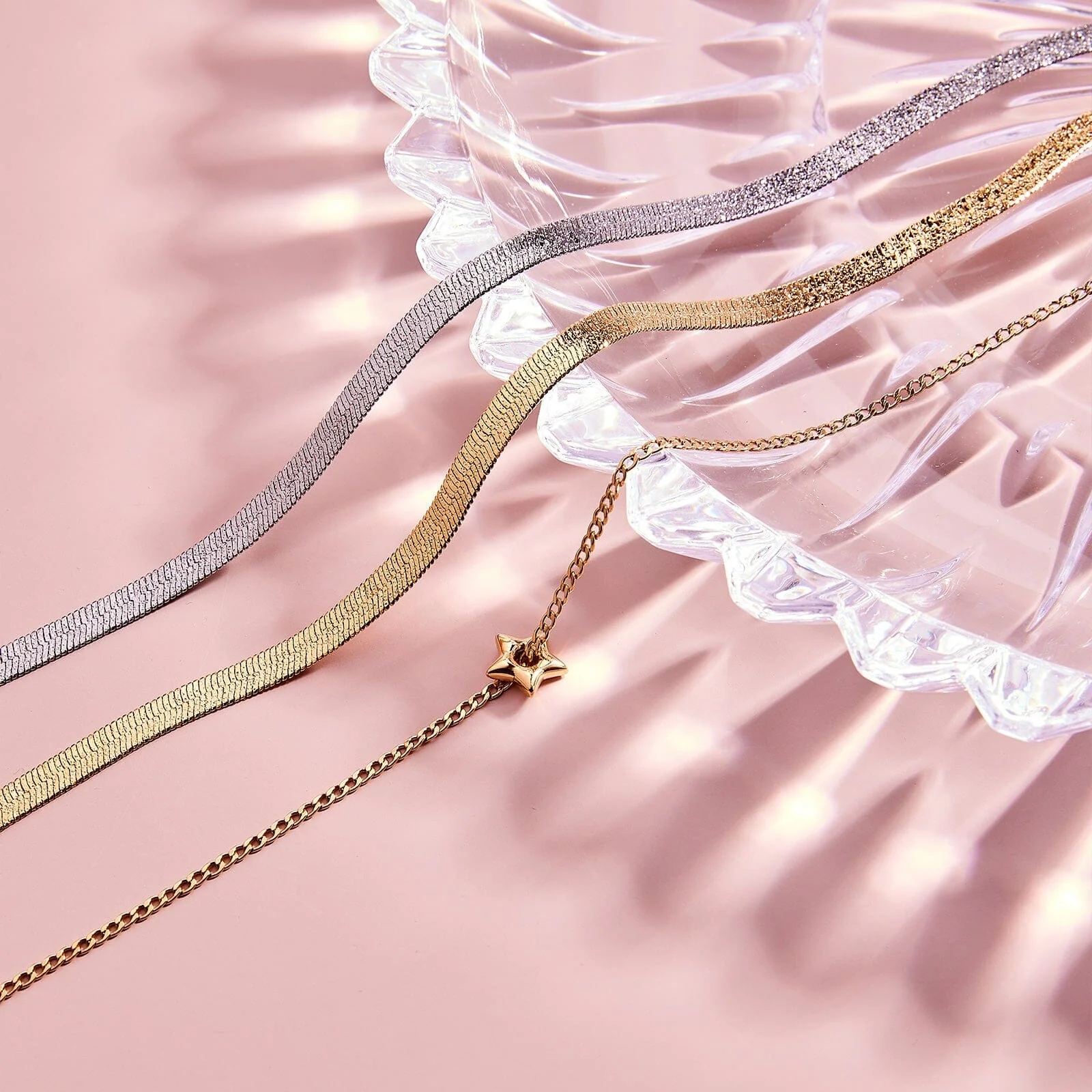 Herringbone Chain Necklace - Image 7