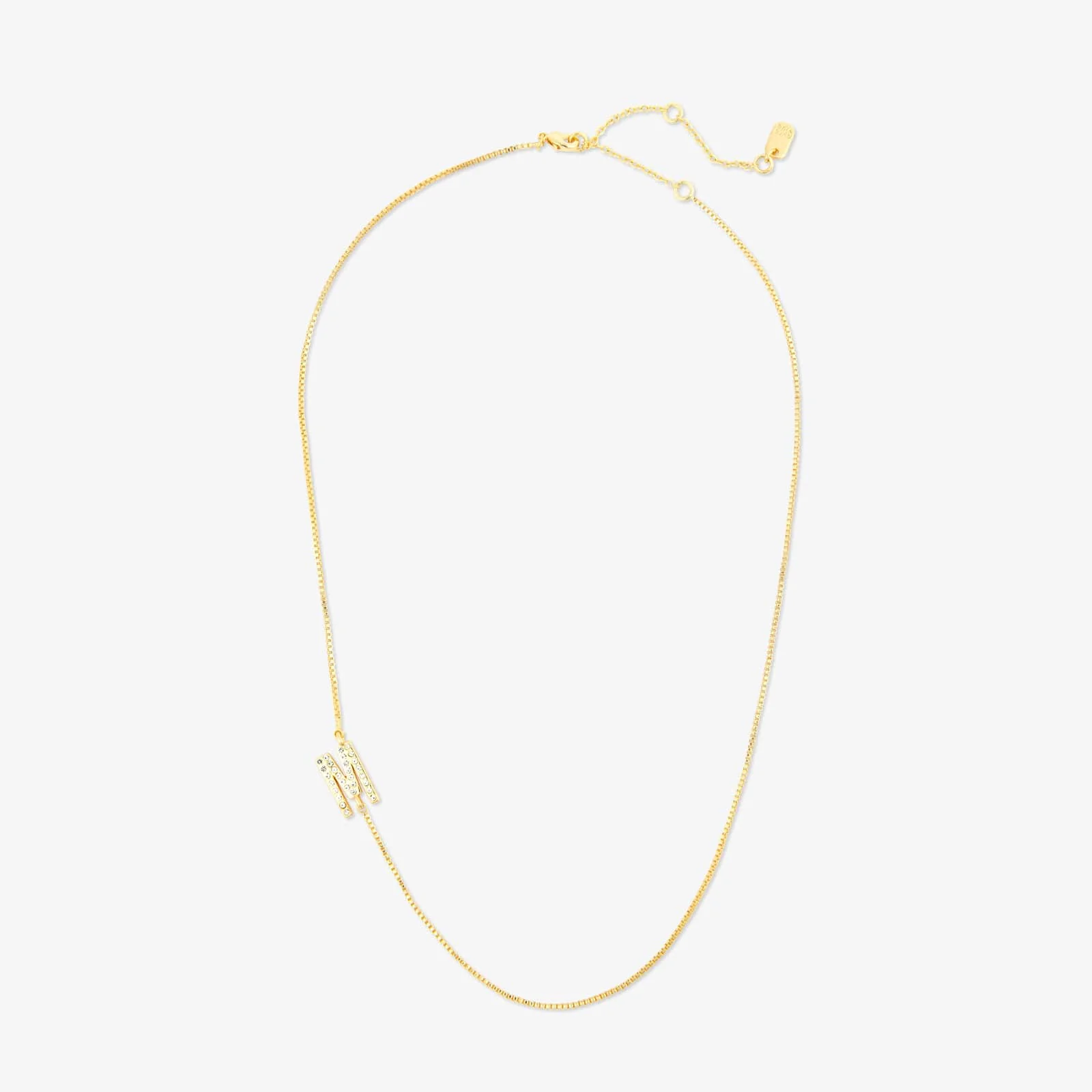 Pavé Initial Box Chain Choker - Image 4