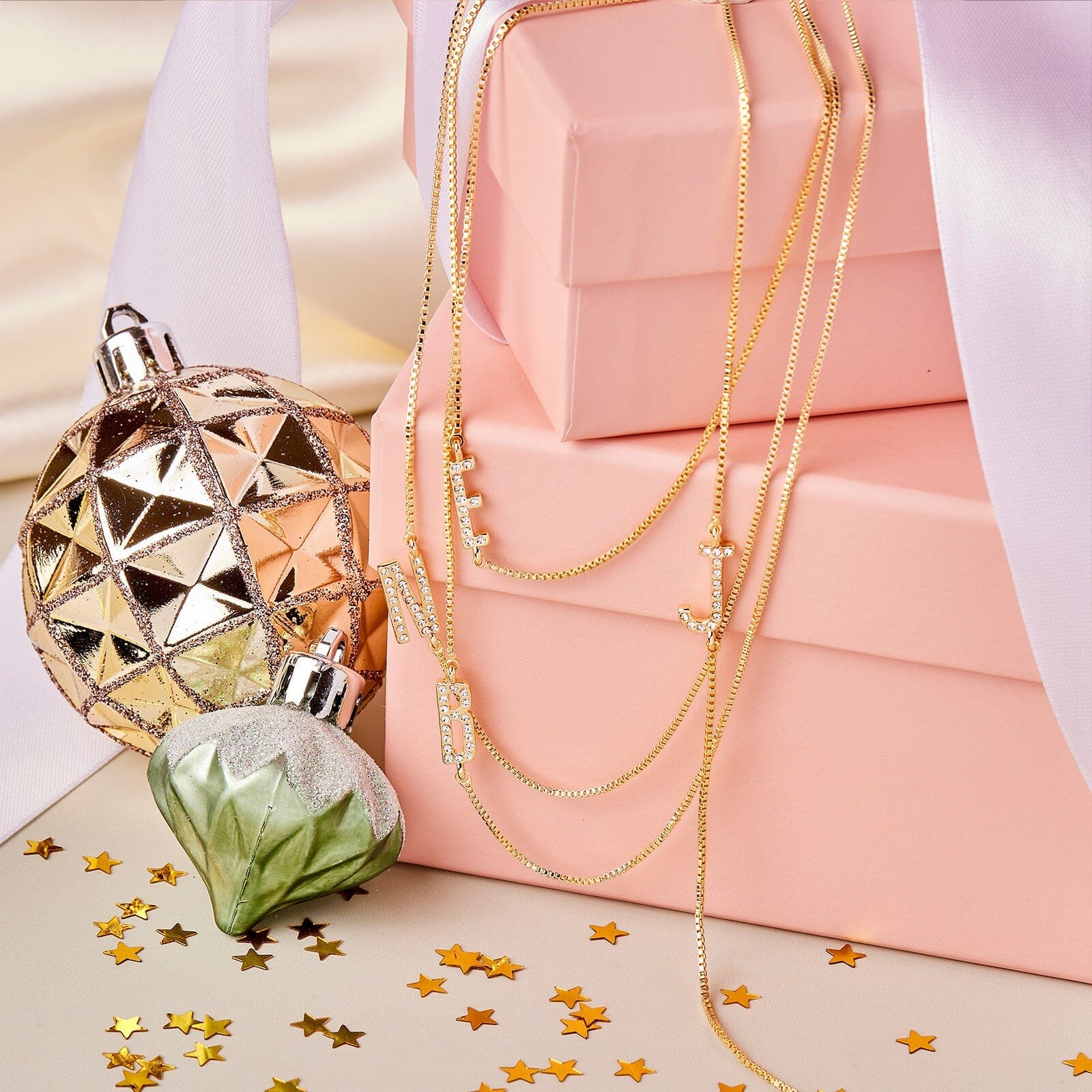 Pavé Initial Box Chain Choker - Image 7