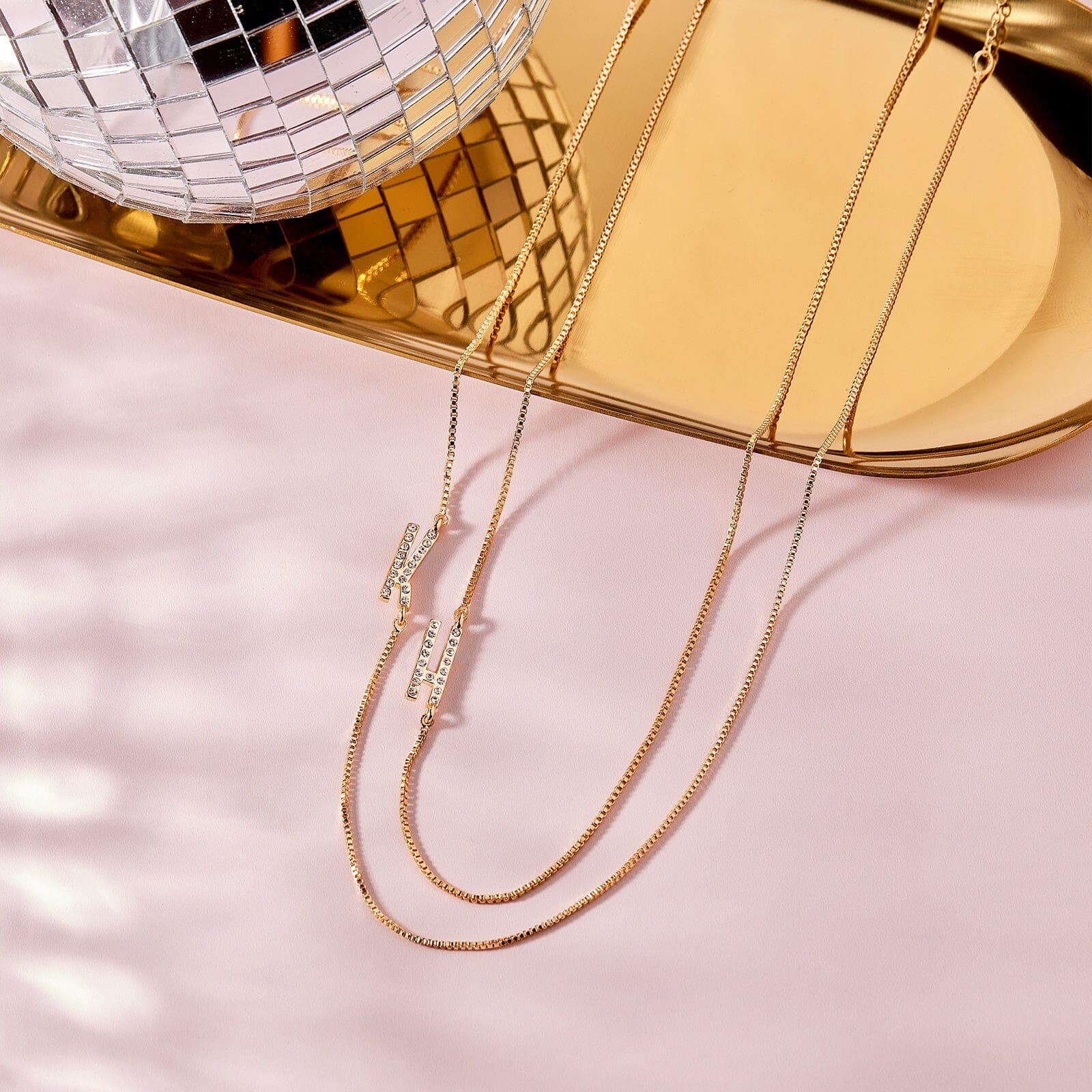 Pavé Initial Box Chain Choker - Image 8