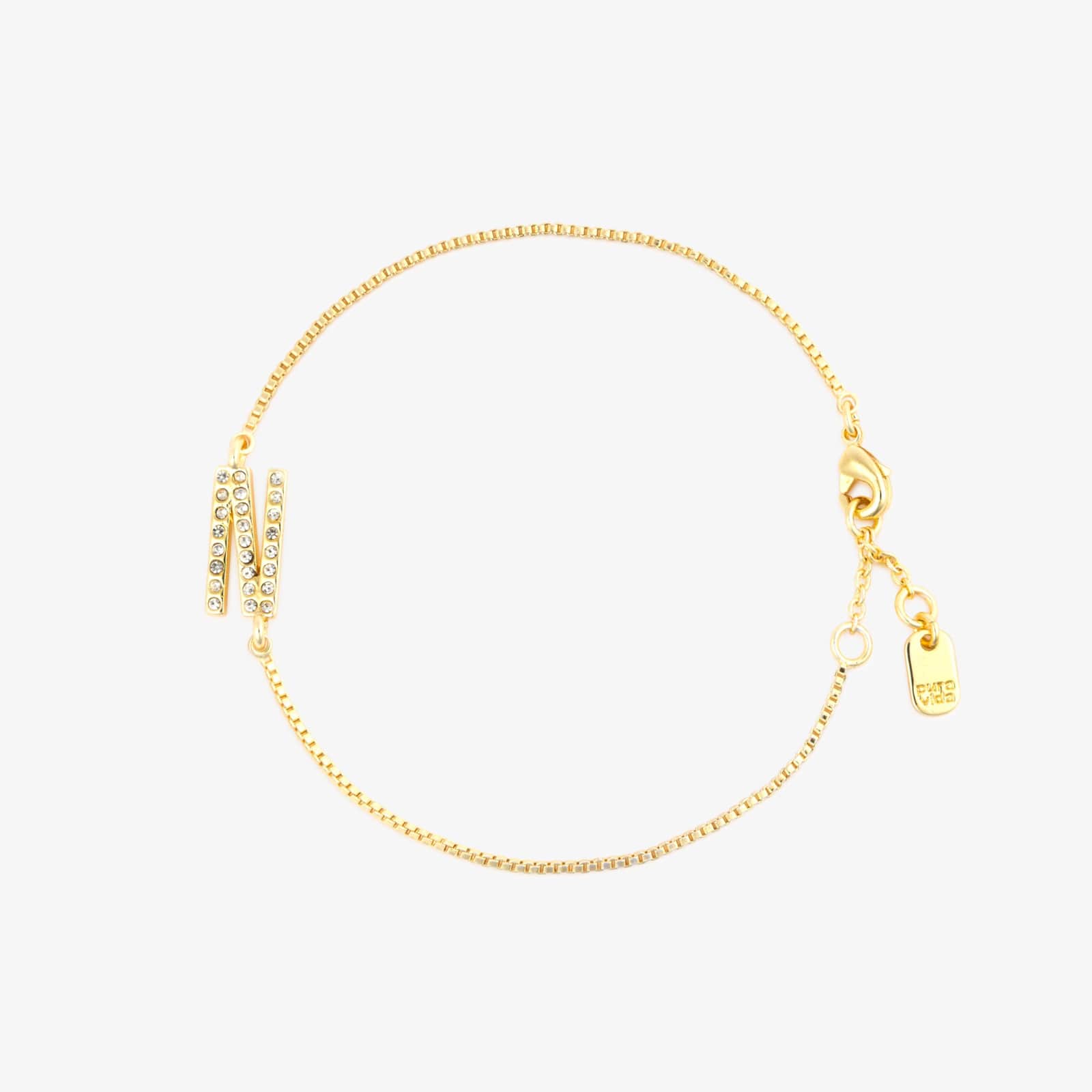 Pavé Initial Chain Bracelet - Image 17