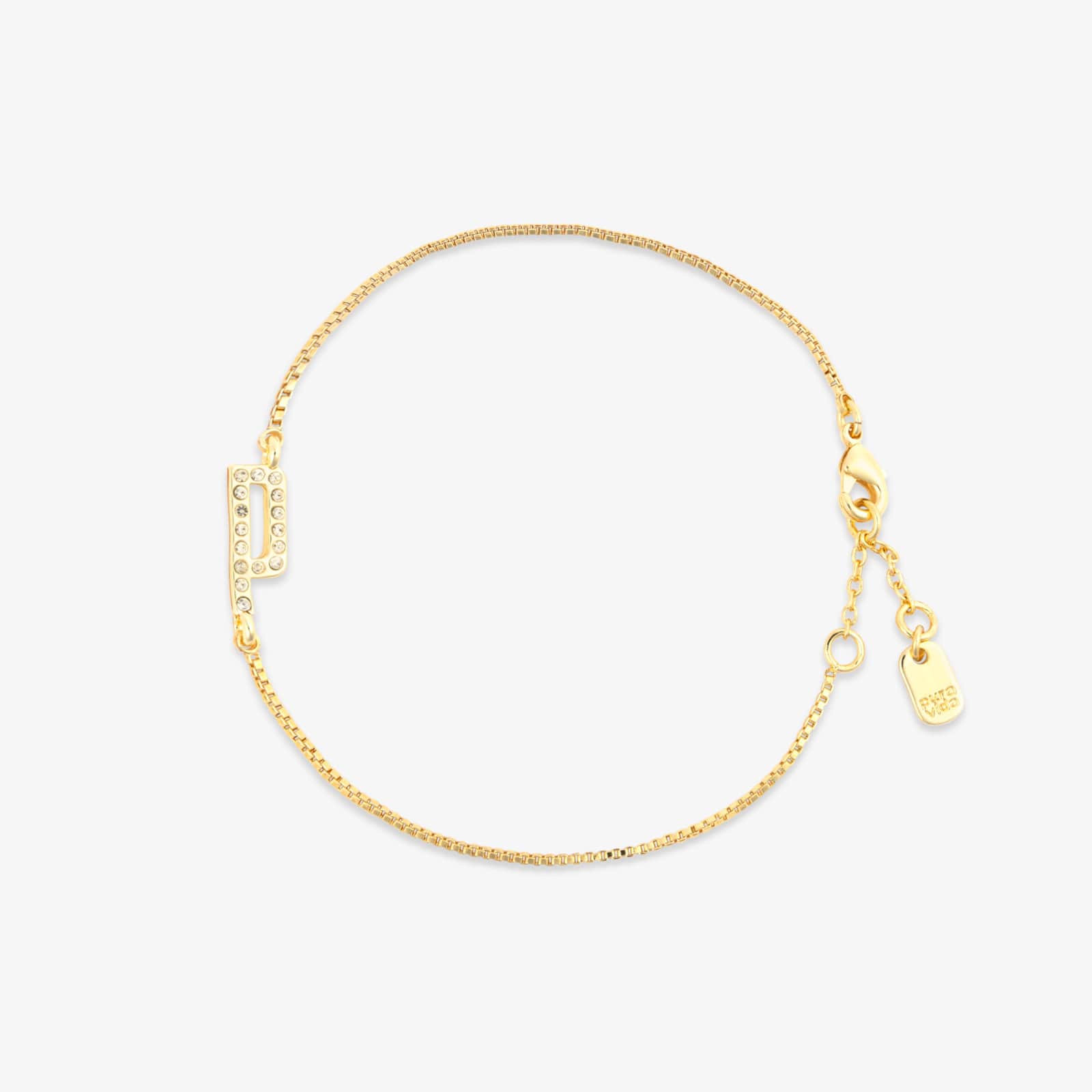 Pavé Initial Chain Bracelet - Image 19