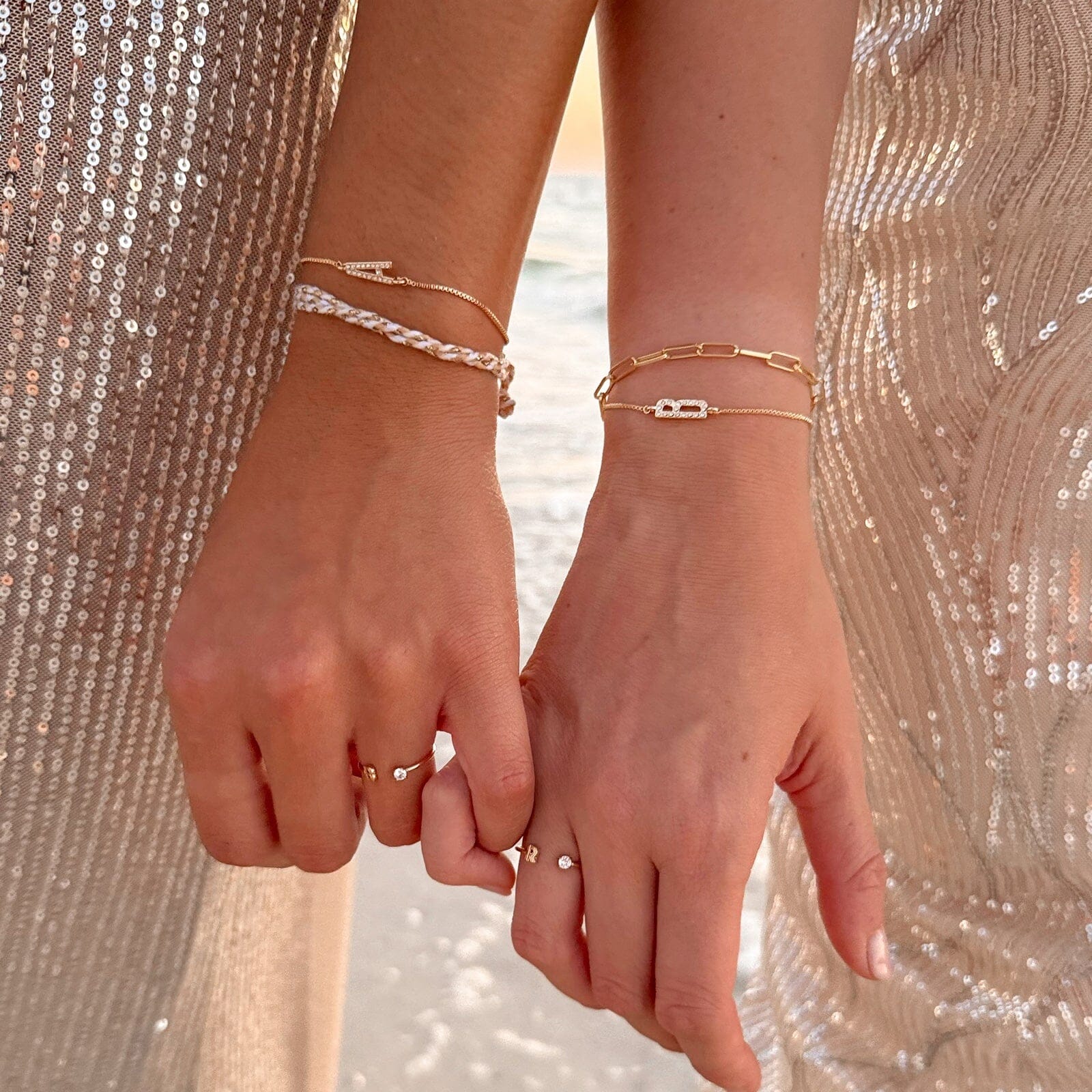 Pavé Initial Chain Bracelet - Image 8