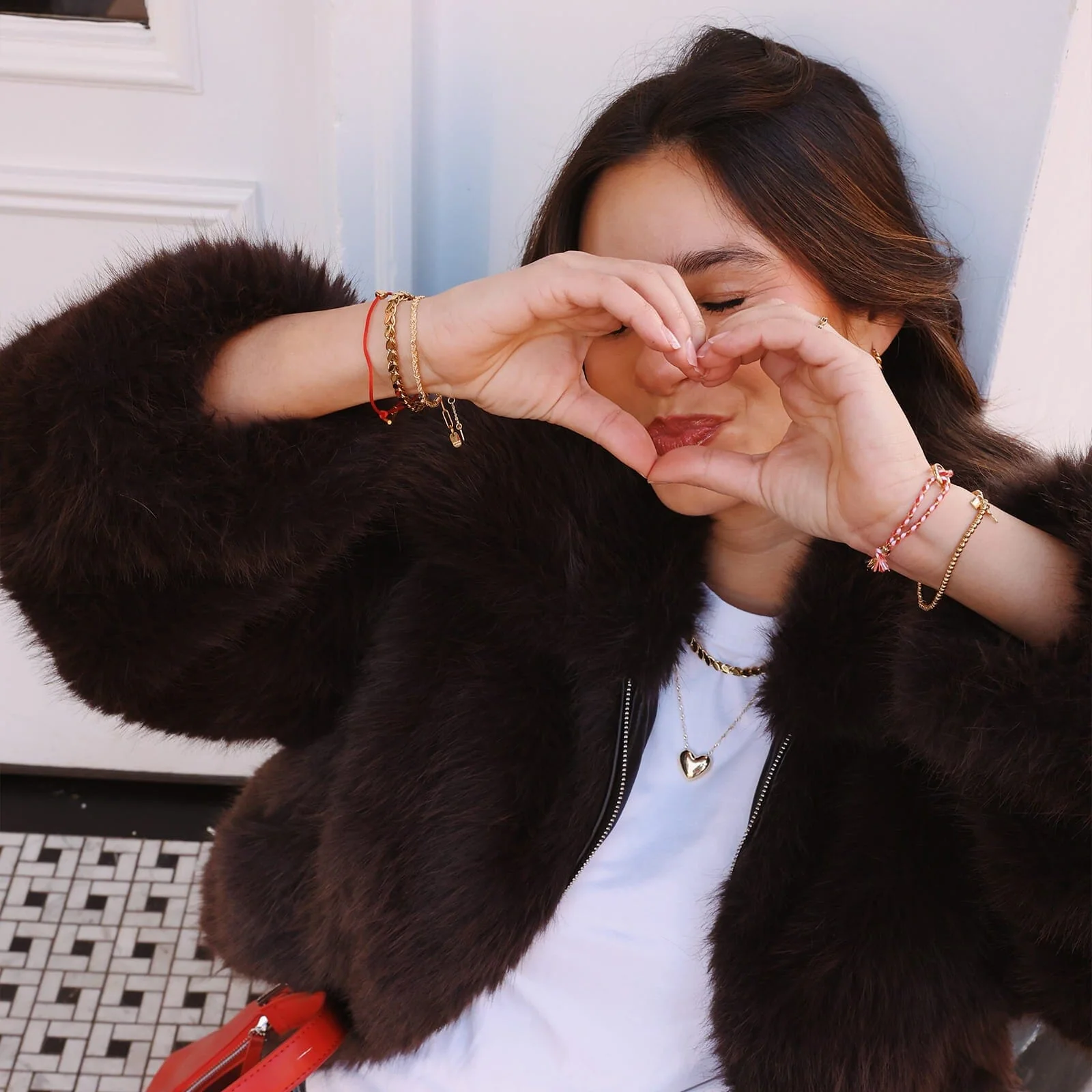 Puffy Heart Bead Pendant Necklace - Image 5