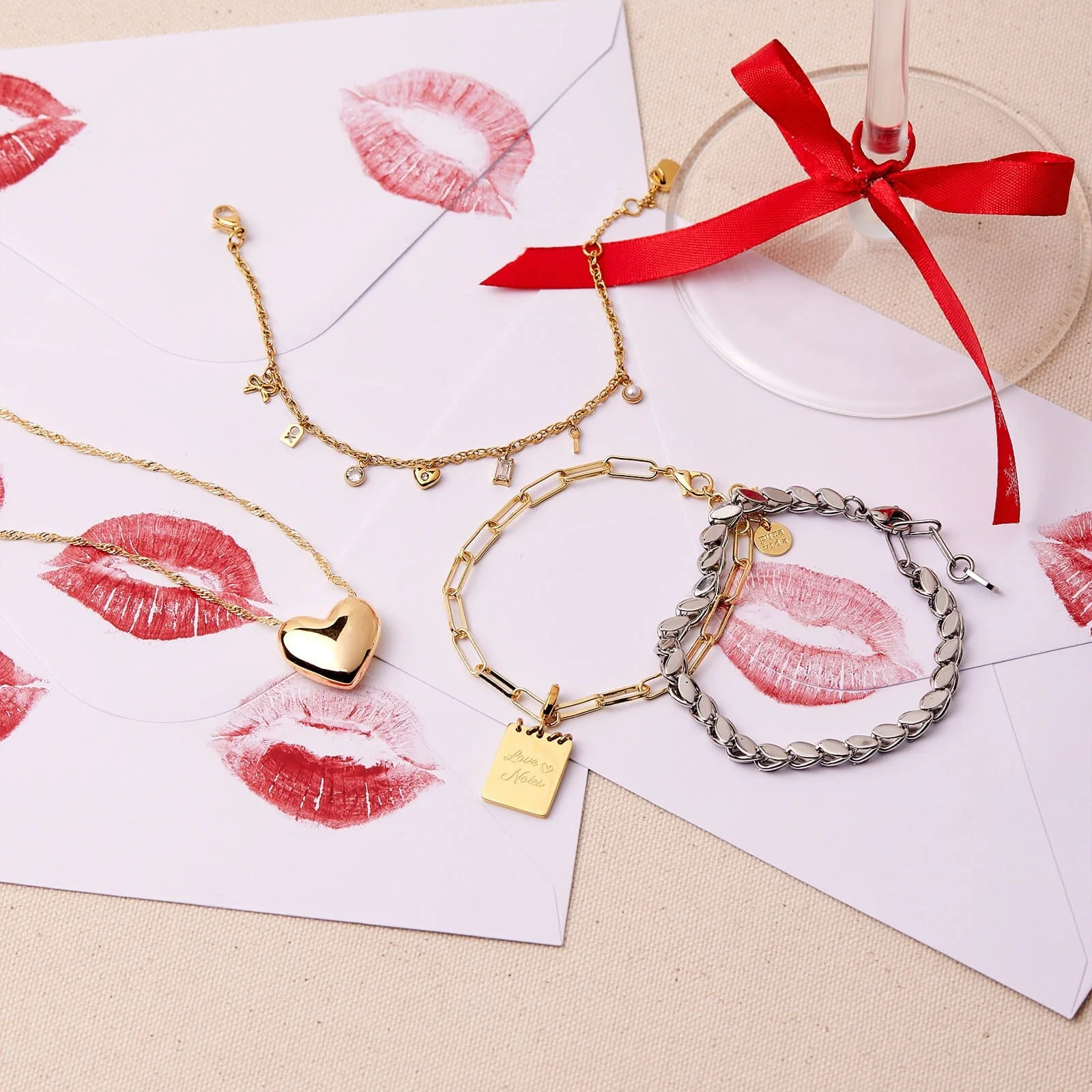 Puffy Heart Bead Pendant Necklace - Image 6