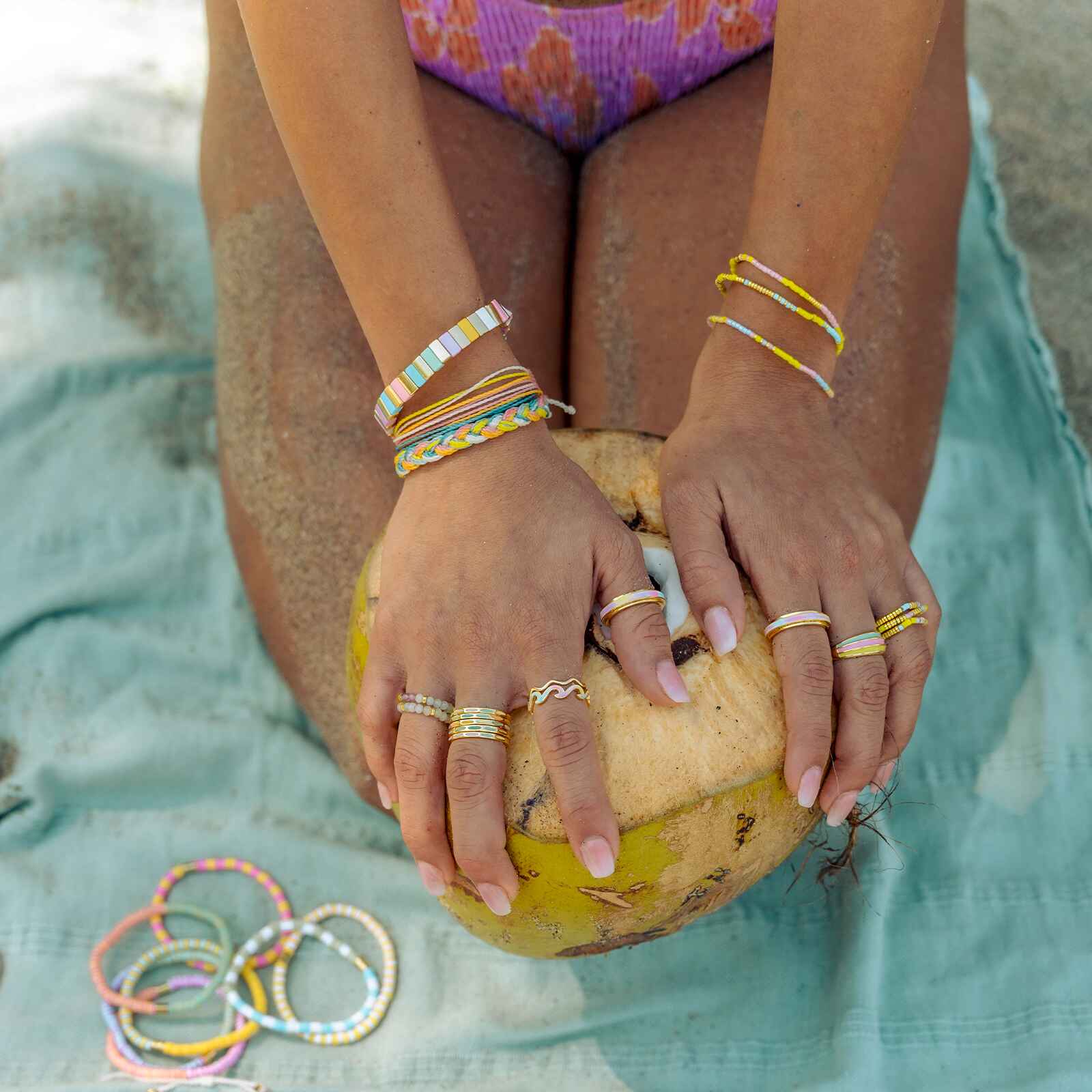 Sunset Beach Stretch Bracelet Set of 3 - Image 5