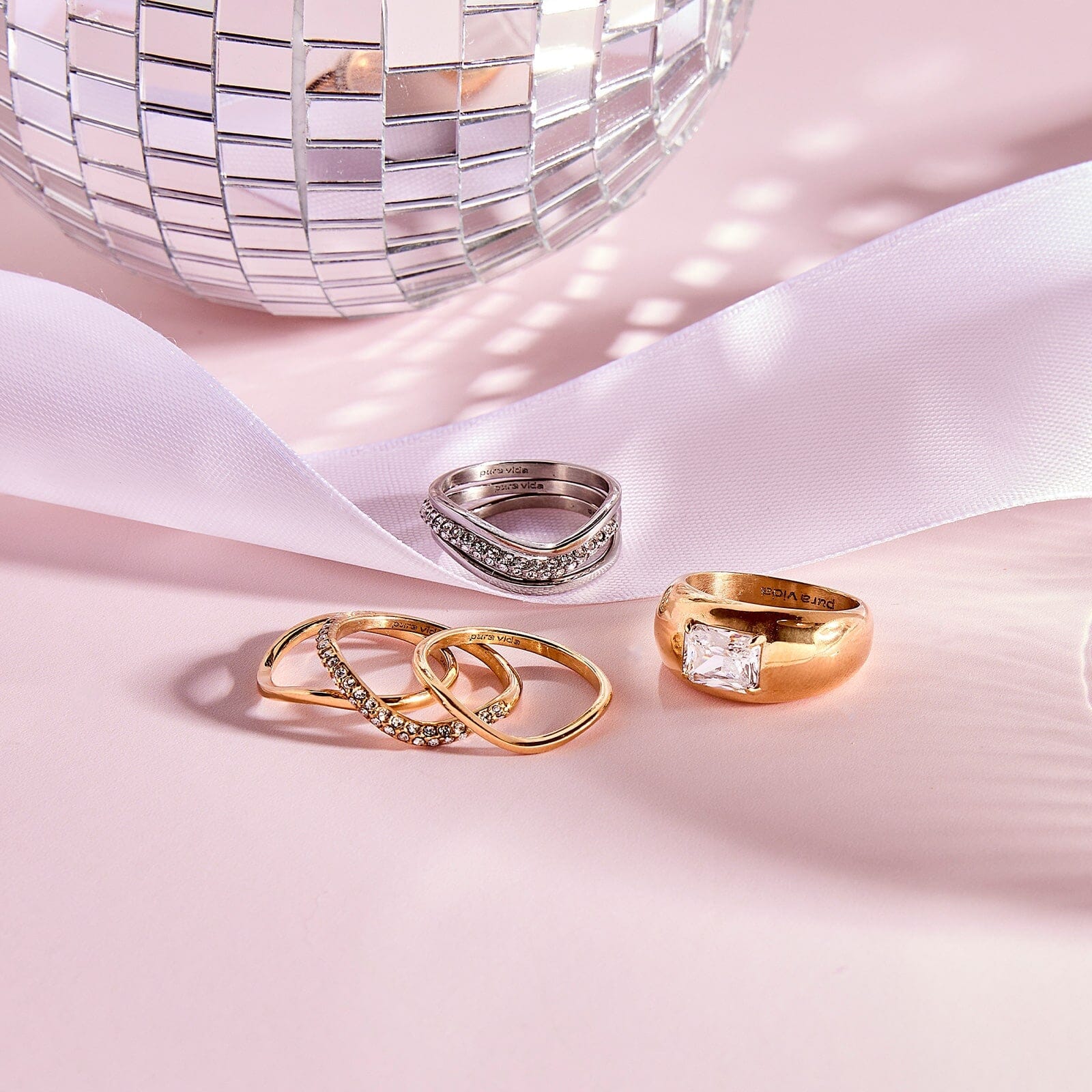 Wavy Pavé Ring Stack - Image 11