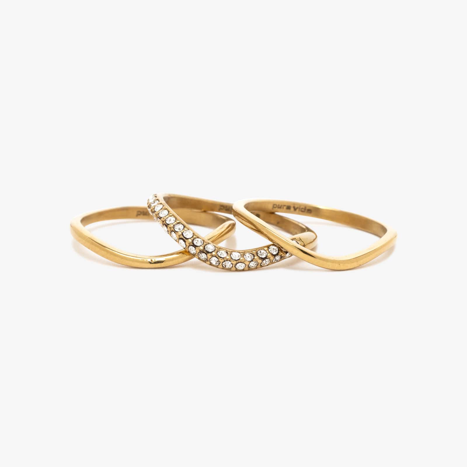 Wavy Pavé Ring Stack - Image 12