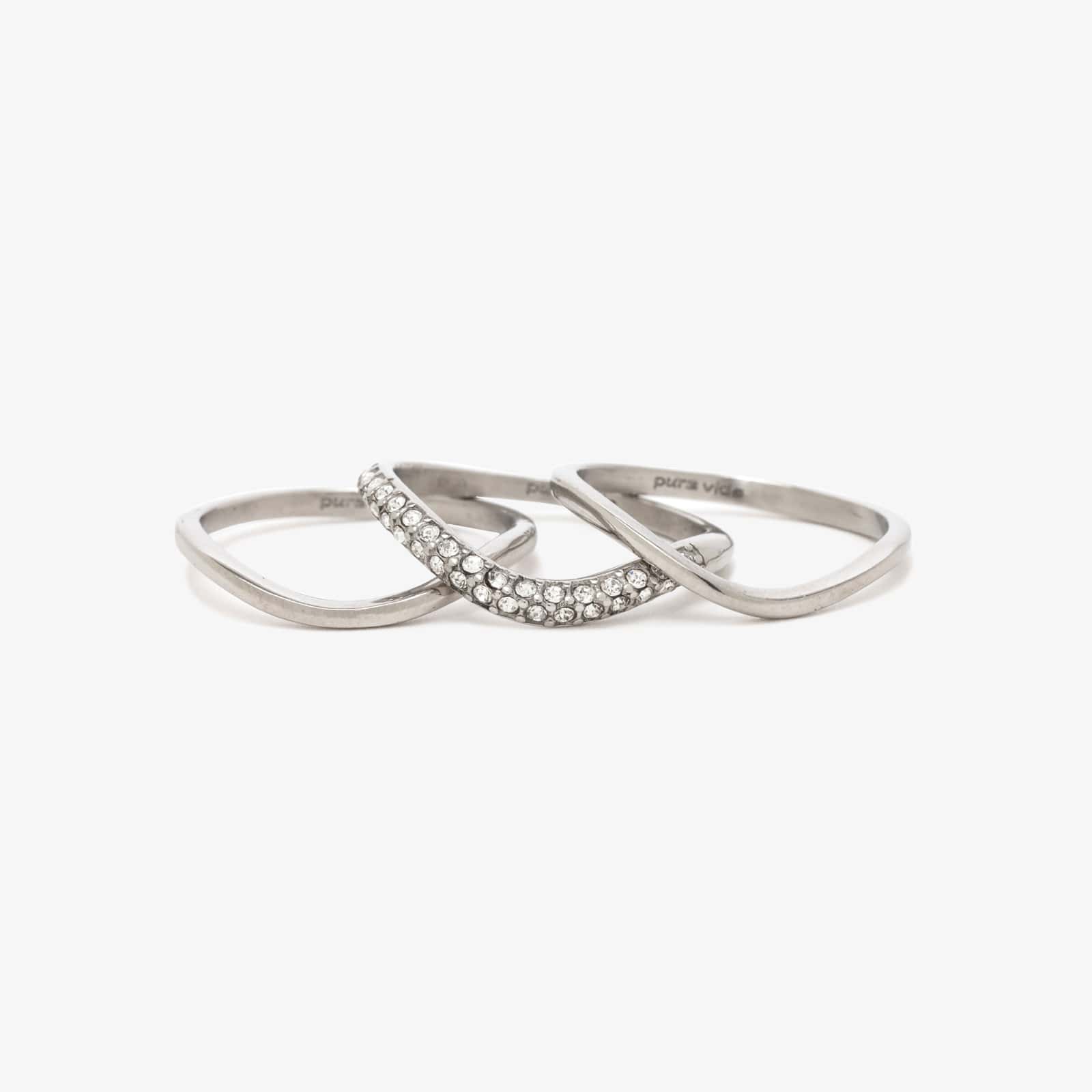 Wavy Pavé Ring Stack - Image 13