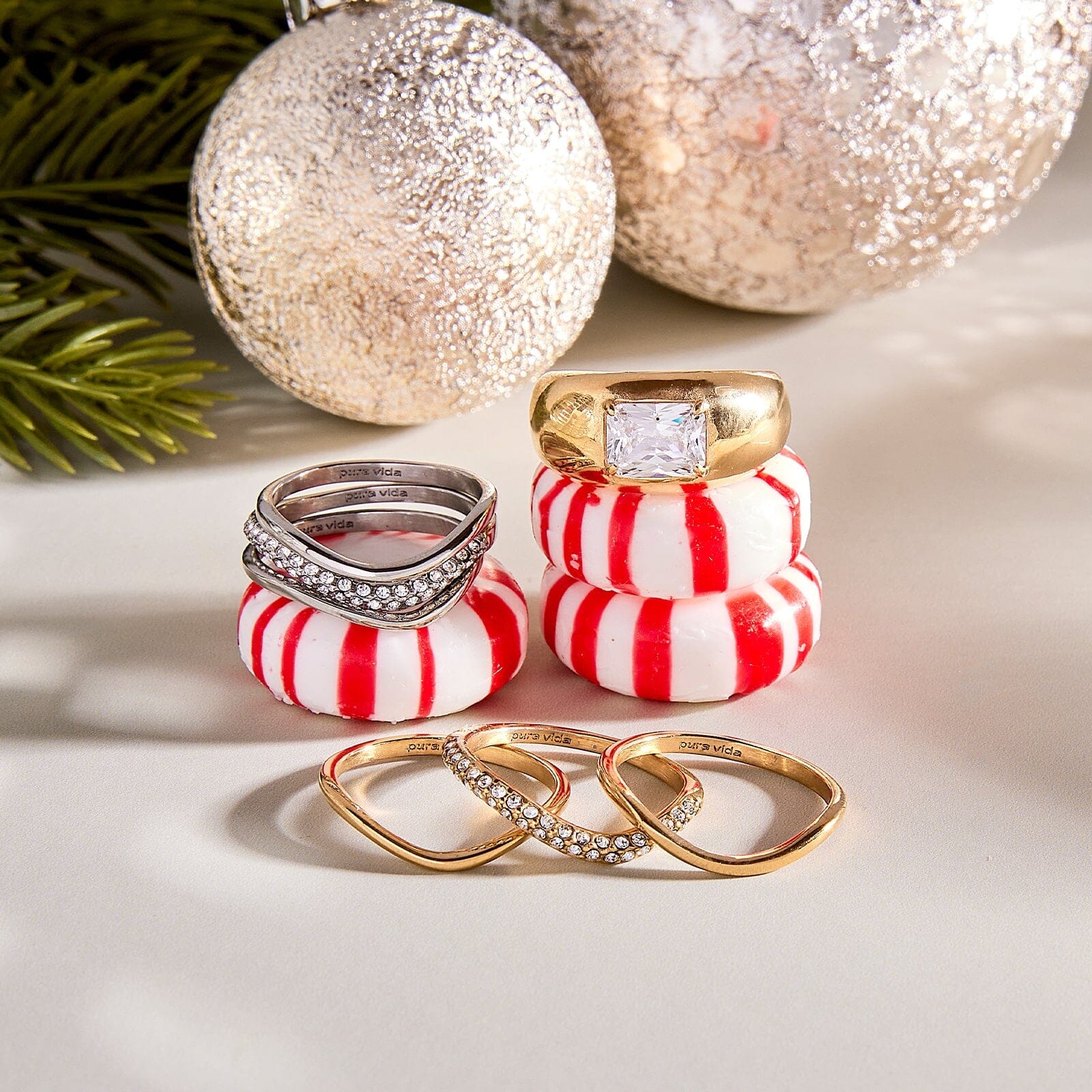 Wavy Pavé Ring Stack - Image 4